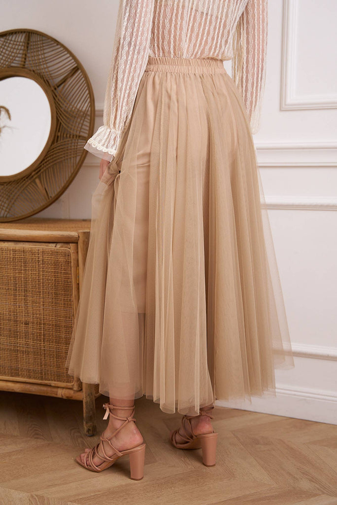 Aria tulle skirt Taupe