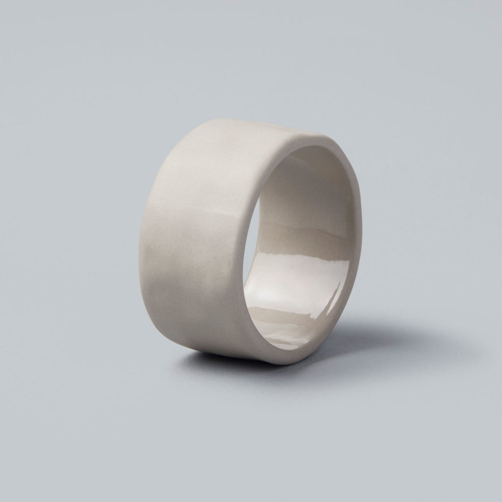 Stoneware Napkin Ring, Sterling Set of 4