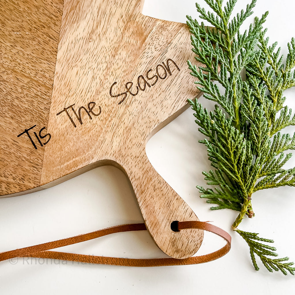 Engraved Christmas Wooden Charcuterie Board