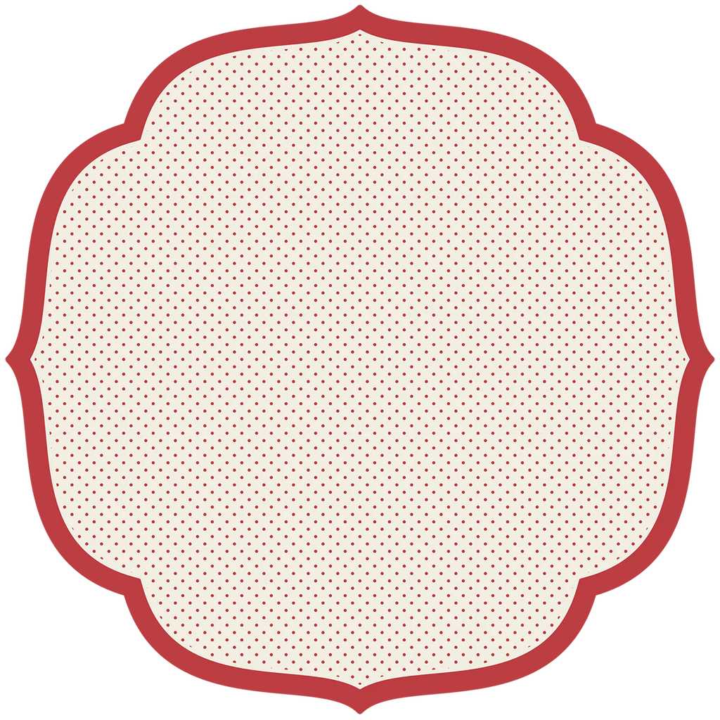 Die Cut Red Swiss Dot Placemat