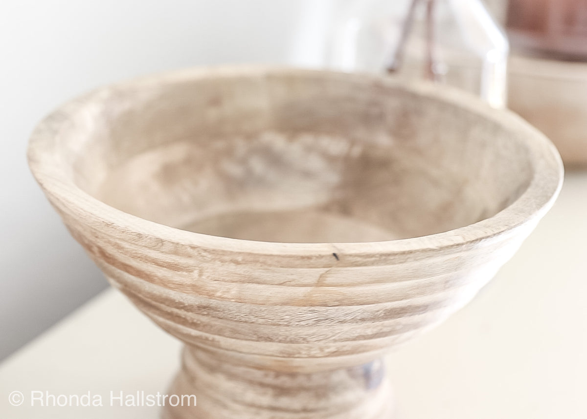 Large white paper mache bowl – Hallstrom Home