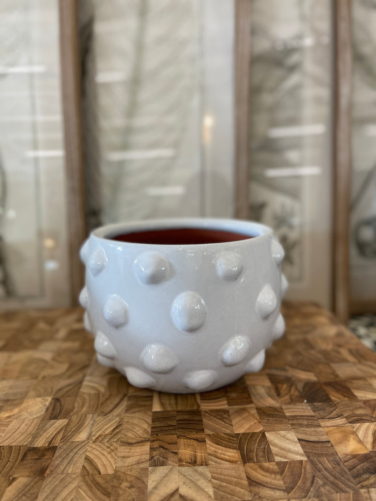 Hobnail Terracotta Planter with Raised Dots