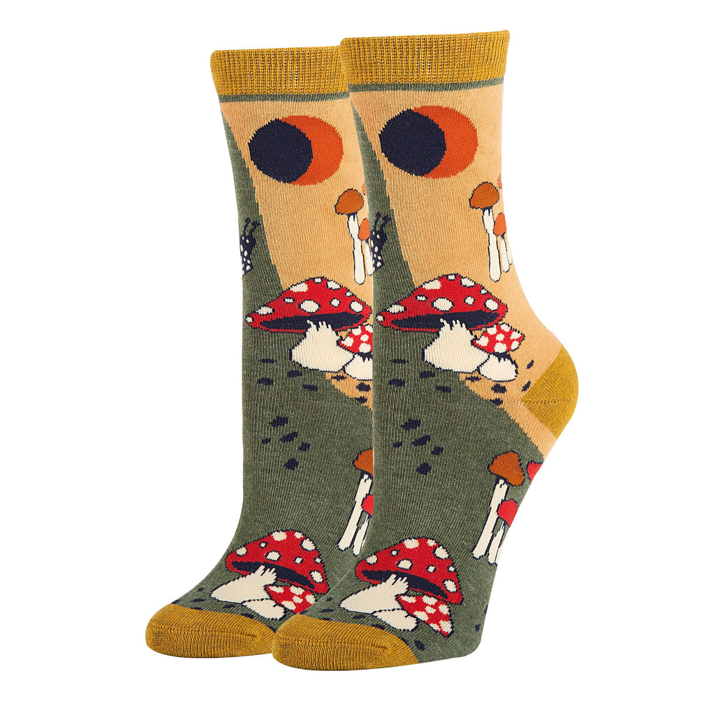 Hongo Delight | Women's Premium Cotton Crew Dress Socks