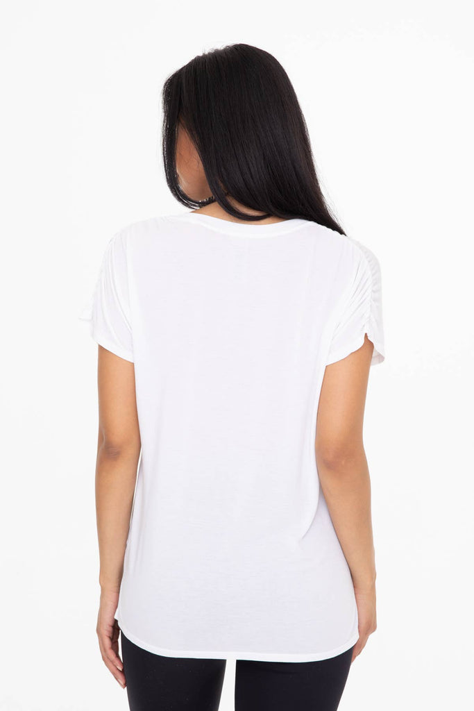 Soft Touch Short Sleeve Tee: / WHITE