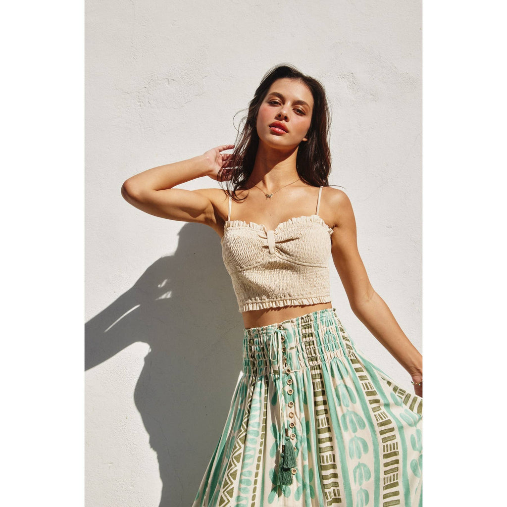 My Little Smocked Sweetheart Crop Top