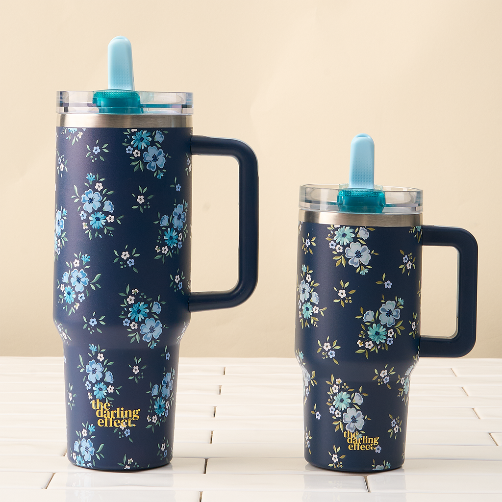 20 oz Lifestyle Flip Straw Tumbler-Endless Daydream Navy