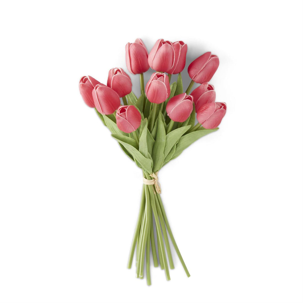 13.5 Inch Rose Real Touch Mini Tulip Bundle (12 Stems)