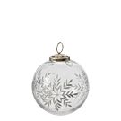 Silver Snow Ornament 4"