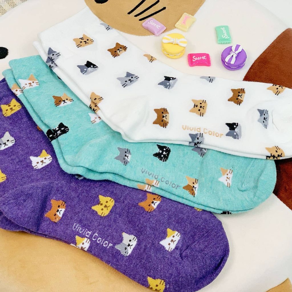 Women's Crew Cat Friends Socks