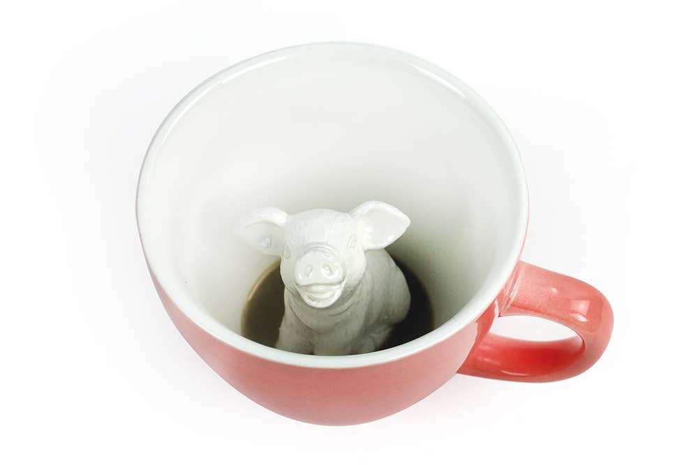 Pig 11 oz. (Peach) Kawaii Ceramic Mug Gift