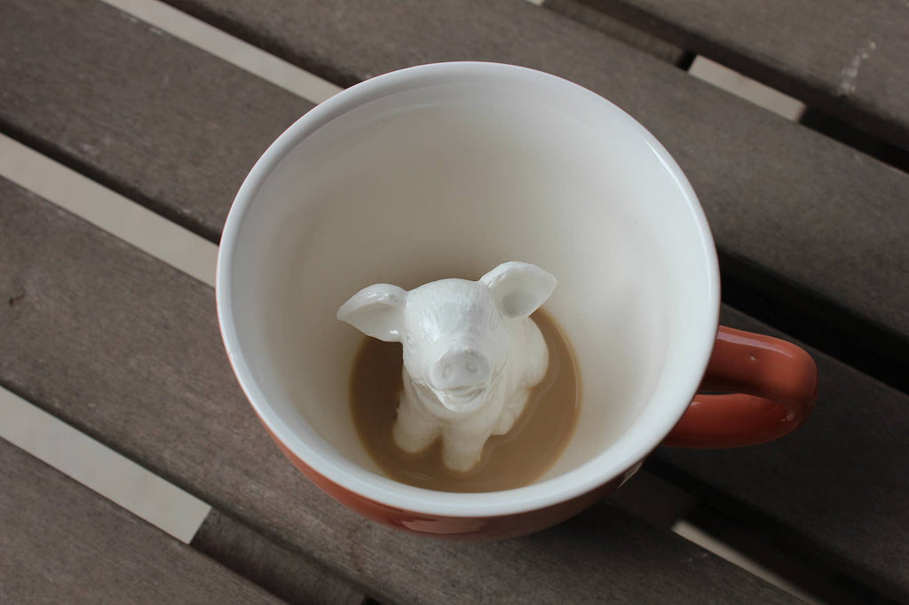 Pig 11 oz. (Peach) Kawaii Ceramic Mug Gift