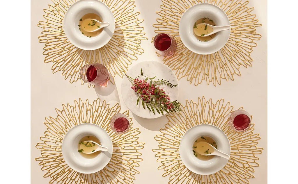 Bloom Gilded Round Placemats