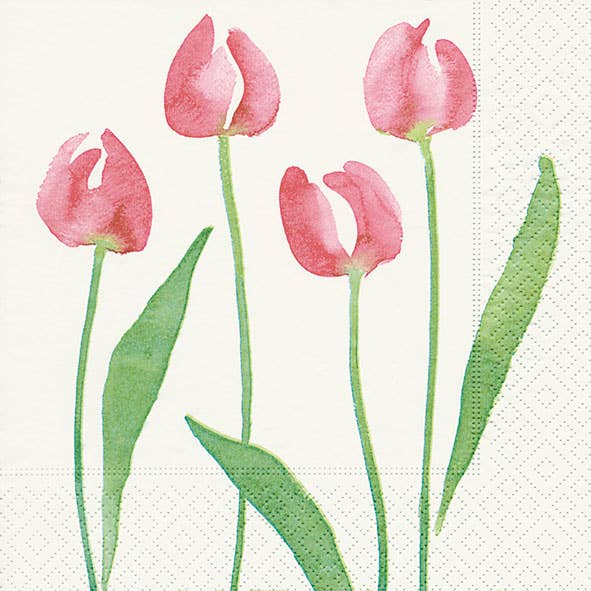 Watercolour Tulip Luncheon Napkin