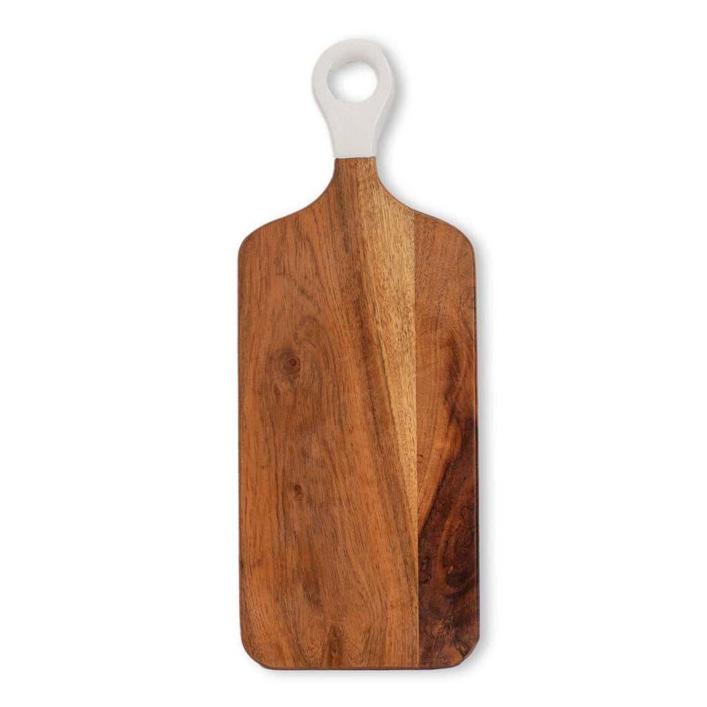 Wood+White Collection Acacia Wood Rectangle Charcuterie