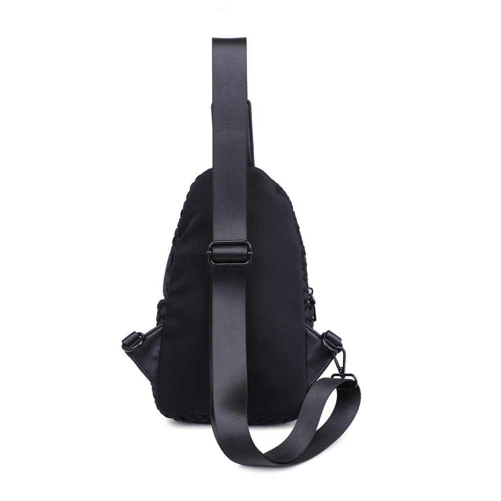 Beyond The Horizon - Woven Neoprene Sling Backpack: Black