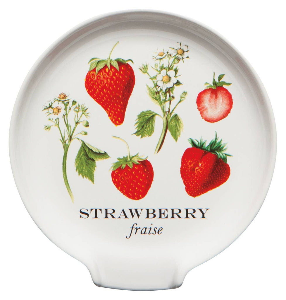 Vintage Strawberries Stoneware Spoon Rest