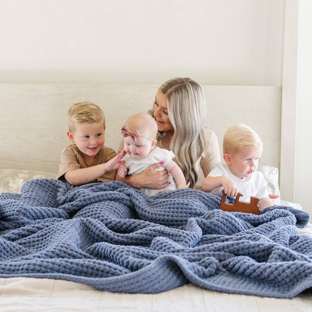 WAFFLE KNIT XL THROW BLANKETS
