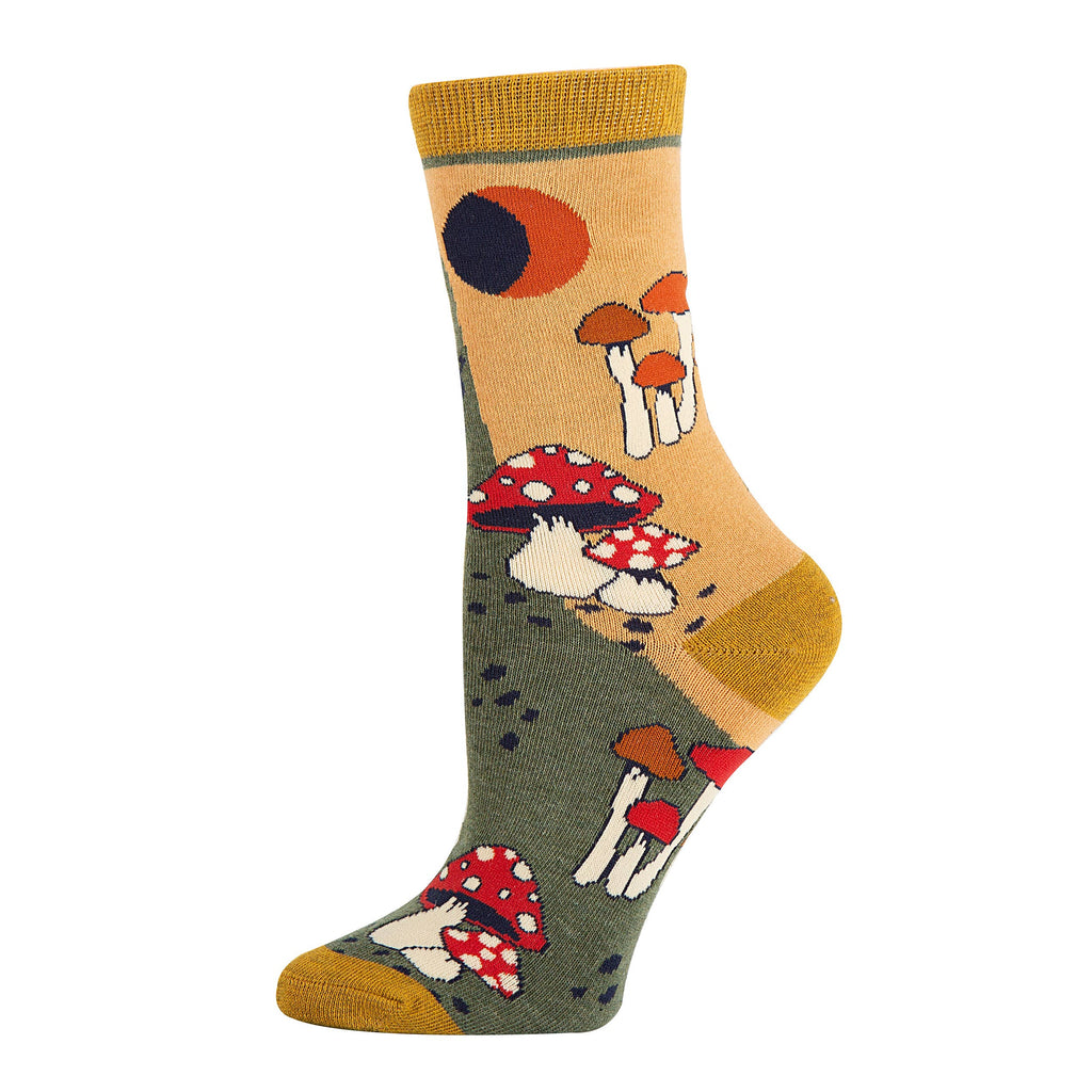 Hongo Delight | Women's Premium Cotton Crew Dress Socks