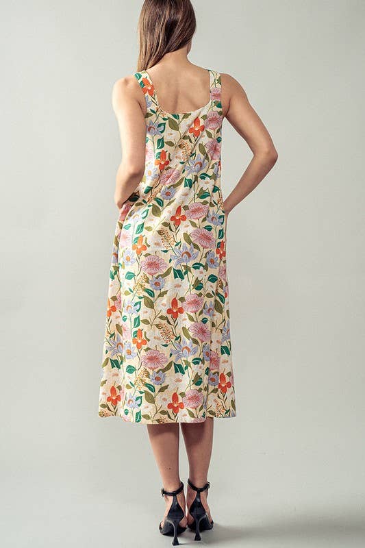 NATURE'S CHARM MIDI DRESS