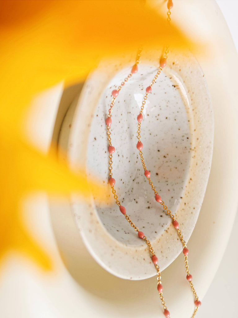 Soleil 18K Gold Non-Tarnish Beaded Petite Chain Necklace