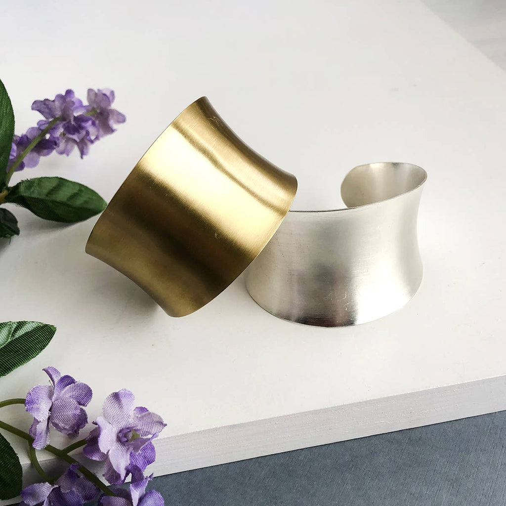 Concave Cuff - Silver Bracelet