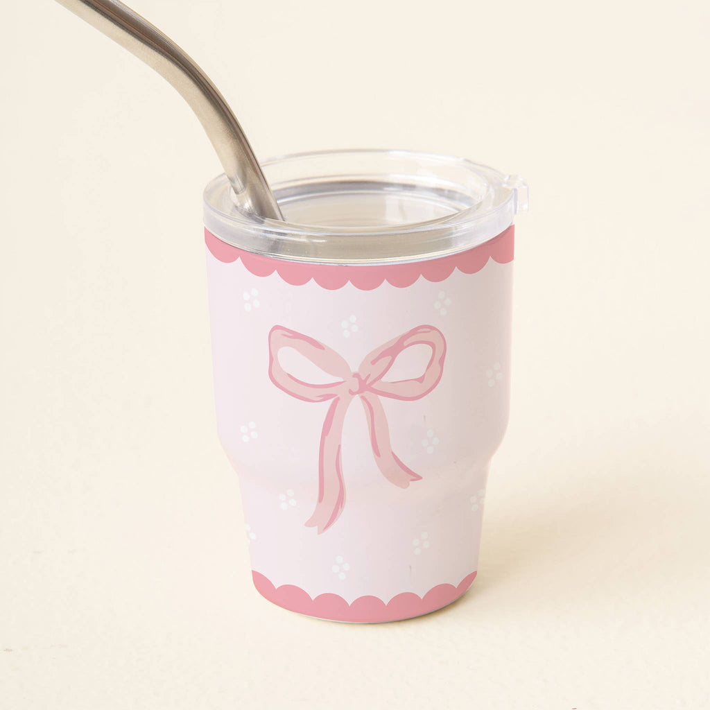 2 oz Tiny Tumbler-Bow Pink