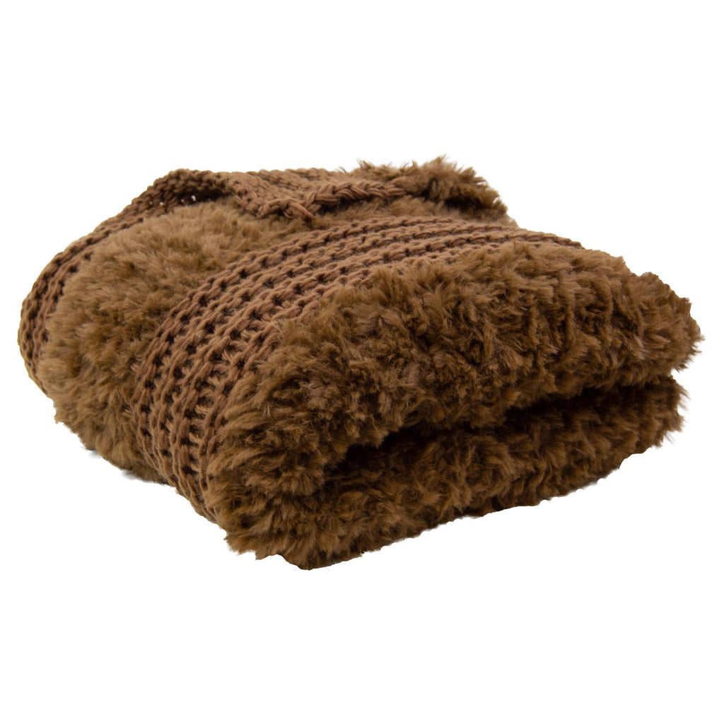 Throw/Blanket - Plush Knit 50x60": Taupe