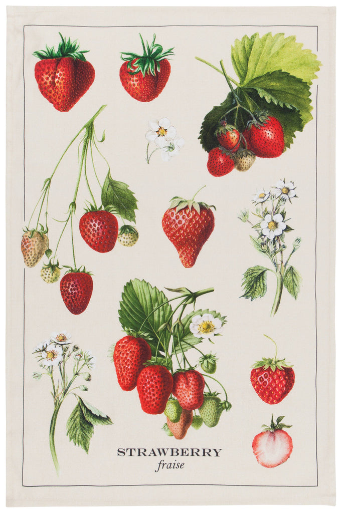 Vintage Strawberries Dishtowel