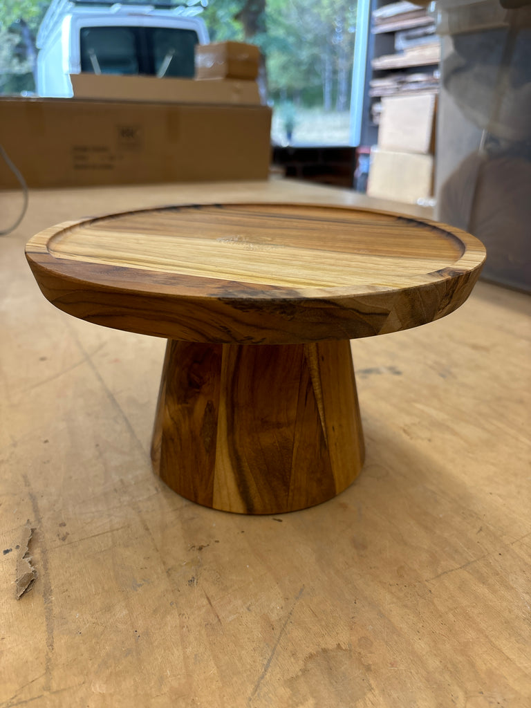 Wood Cake Stand Small