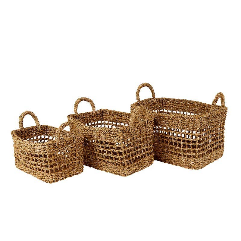 Seagrass Basket - Kitchen Storage with Handles