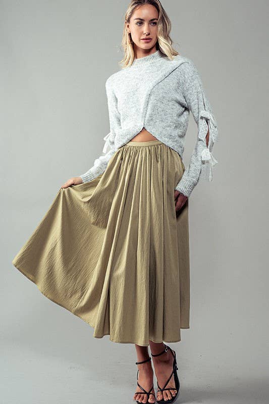 Evelyn Pocket Midi Skirt