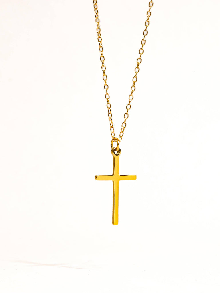 Tirza 18K Gold Non-Tarnish Small Cross Necklace
