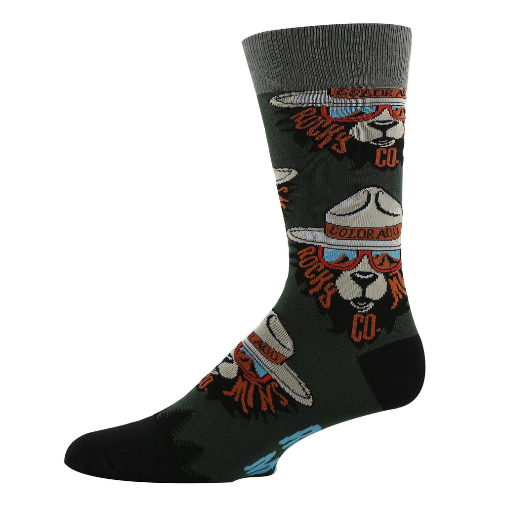 Rocky Mountain Bear | Men's Funny Cotton Crew Socks