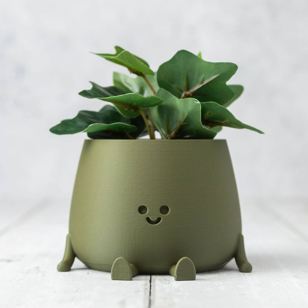 Happy Pot Planter - Matte Green: Medium