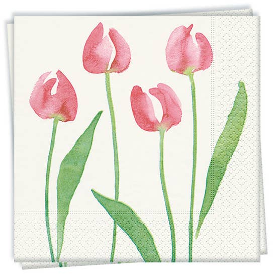 Watercolour Tulip Luncheon Napkin