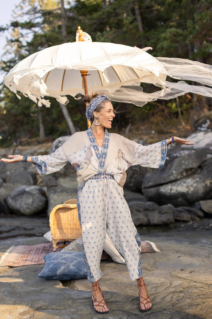 Head In The Clouds Cropped Kimono