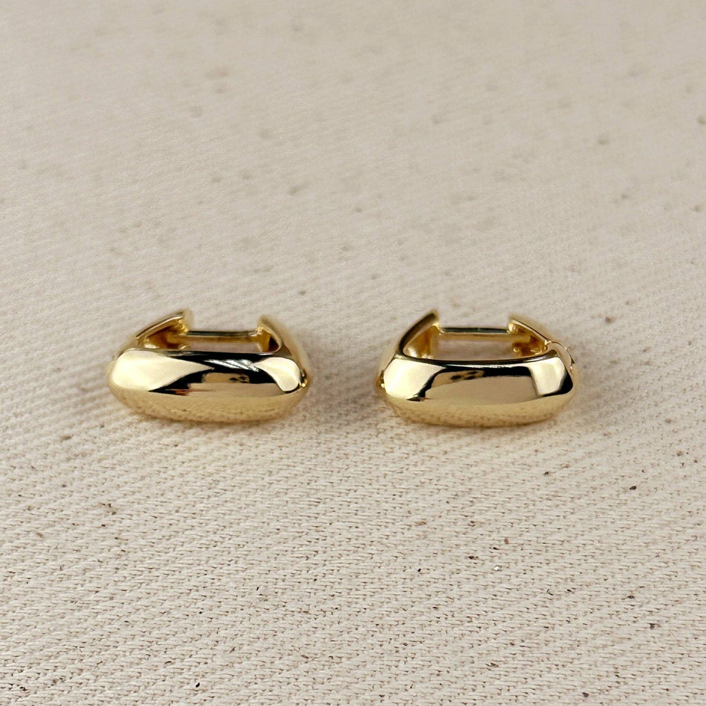 18k Gold Filled Shaped Hoop Earrings