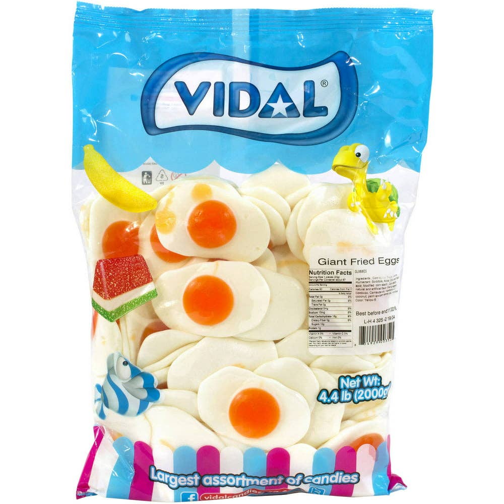 Vidal Giant Gummi Fried Eggs 4.4lbs - 1ct