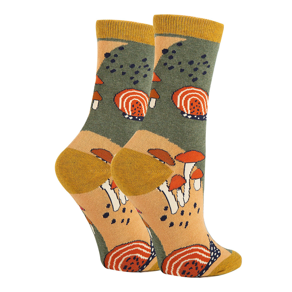 Hongo Delight | Women's Premium Cotton Crew Dress Socks