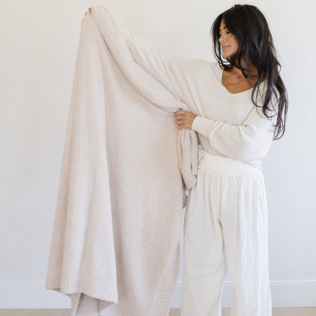 BAMBONI® THROW BLANKETS: Ivory