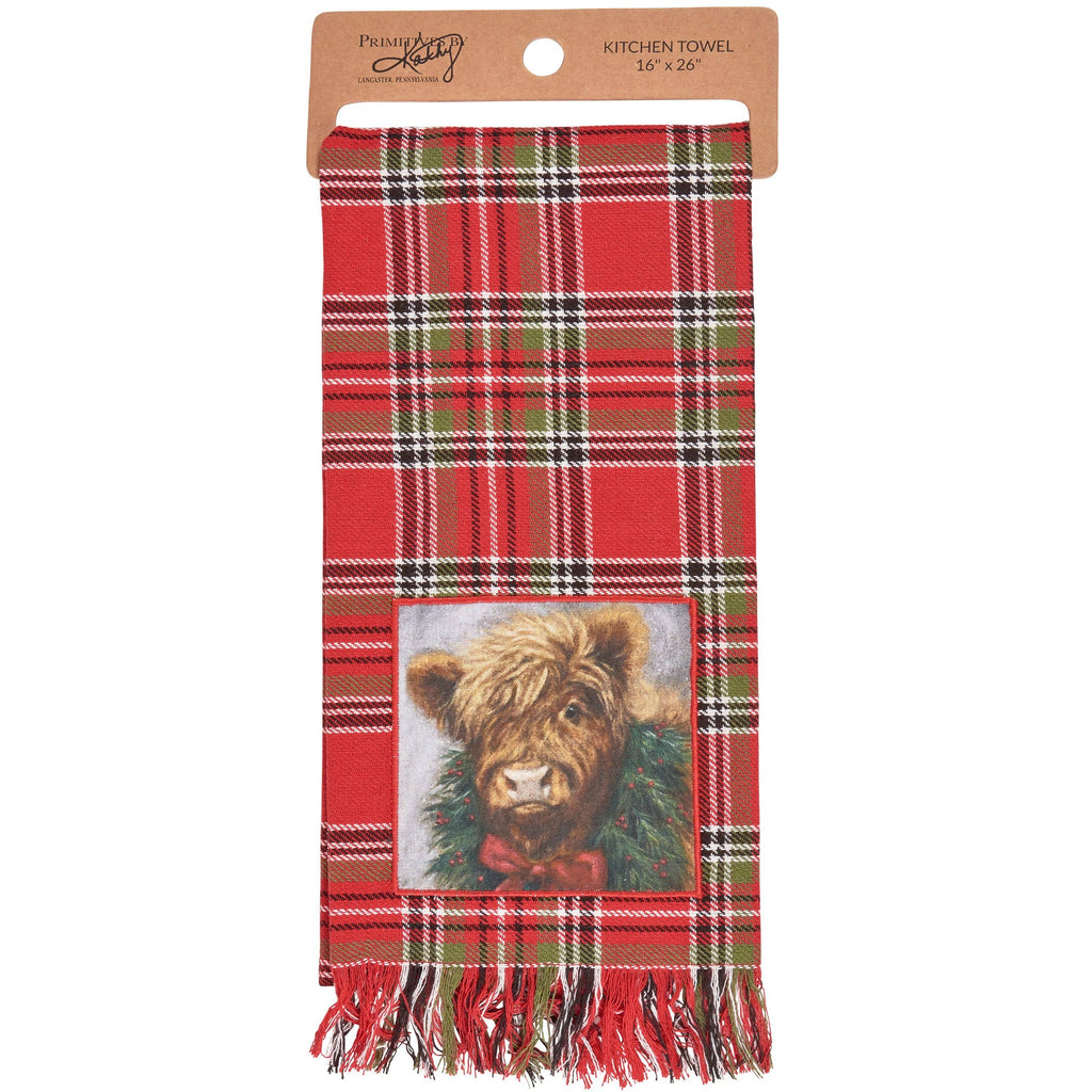 Christmas Highland Kitchen Towel