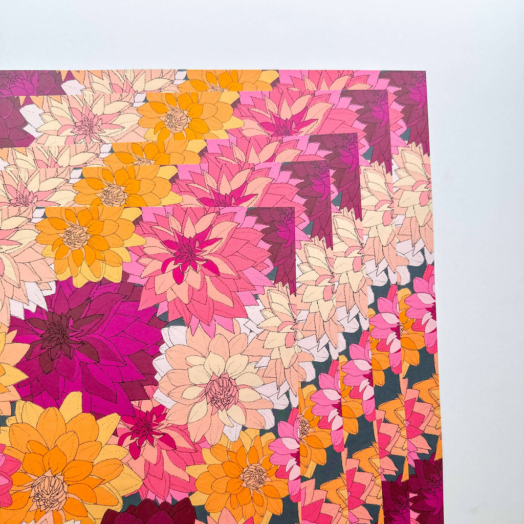 Dahlias Wrapping Paper