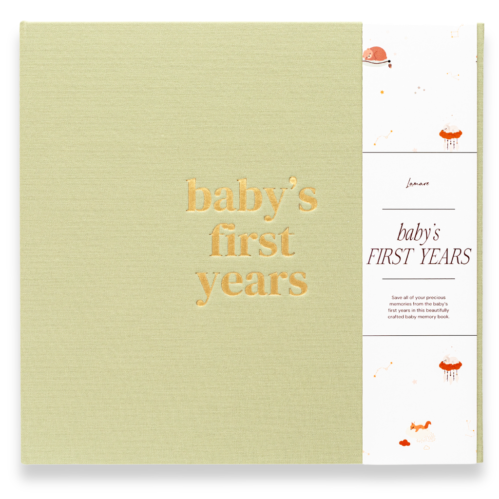 Linen Baby Memory Book - Baby's First Years