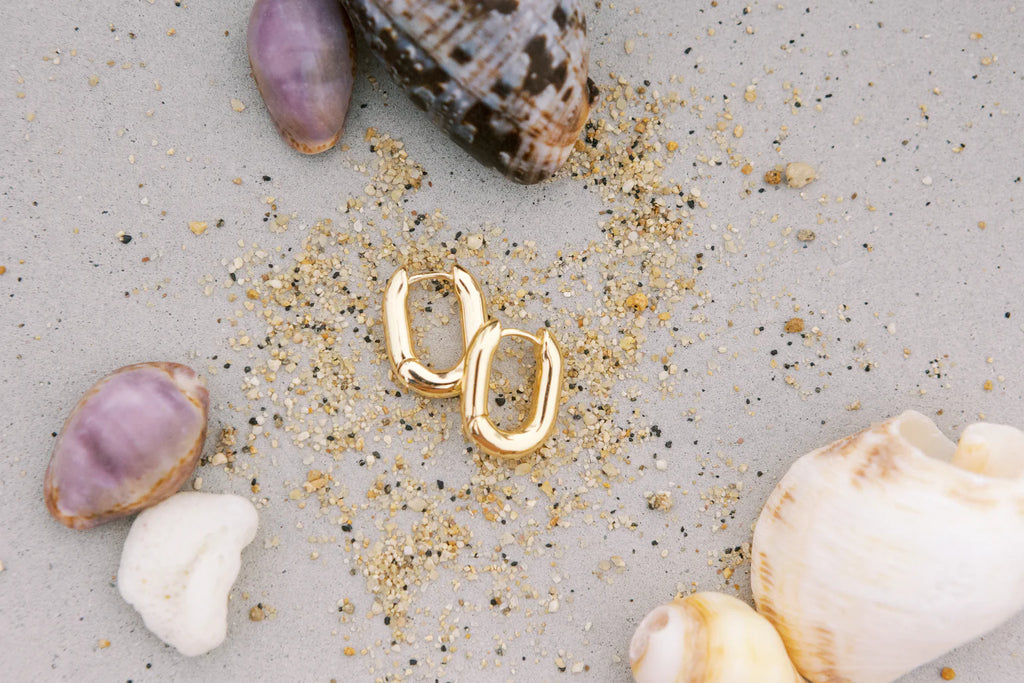Gold Huggie Earrings Adorn