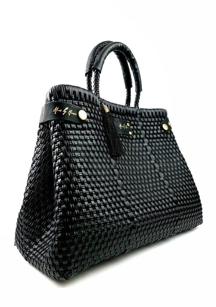 Less Pollution Convertible Handbag-Luxury Black