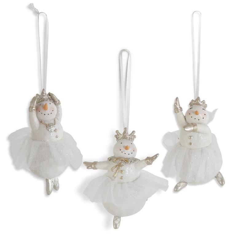 Assorted Glittered Snow Lady Ballerinas w/Tull