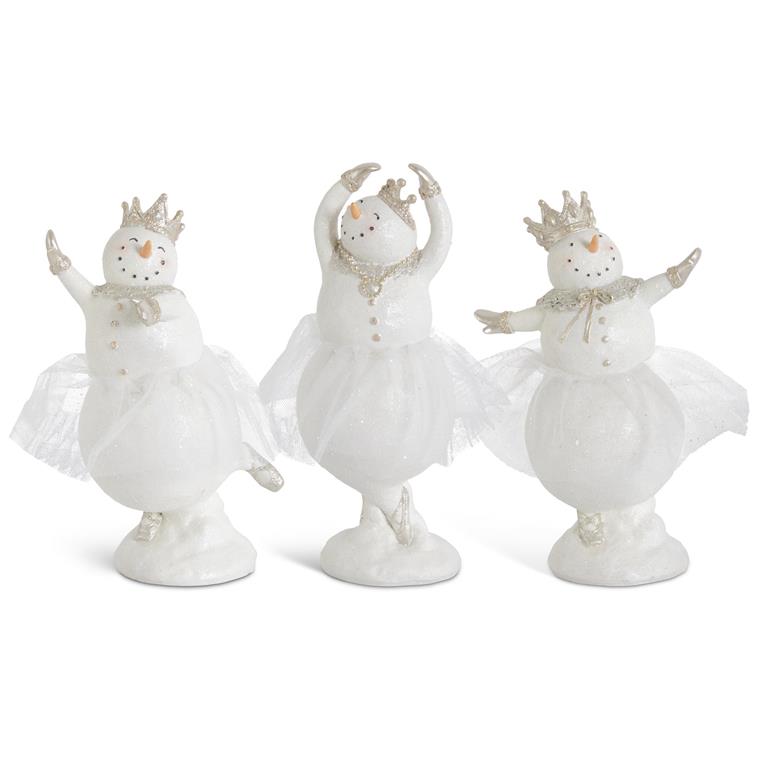 Assorted Glittered Snow Lady Ballerinas w/Tulle