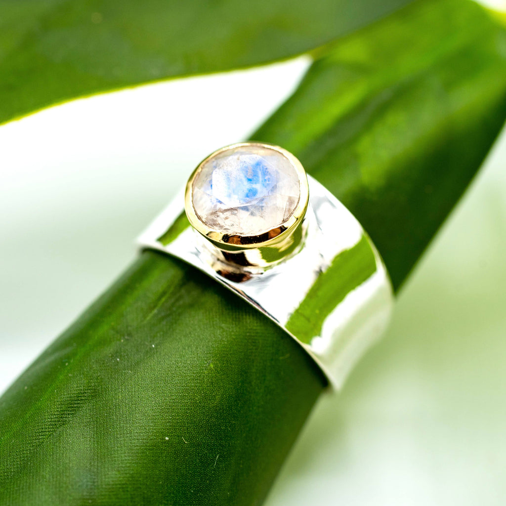 Sterling Silver Moonstone Band Ring