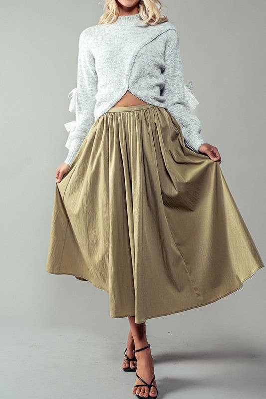 Evelyn Pocket Midi Skirt