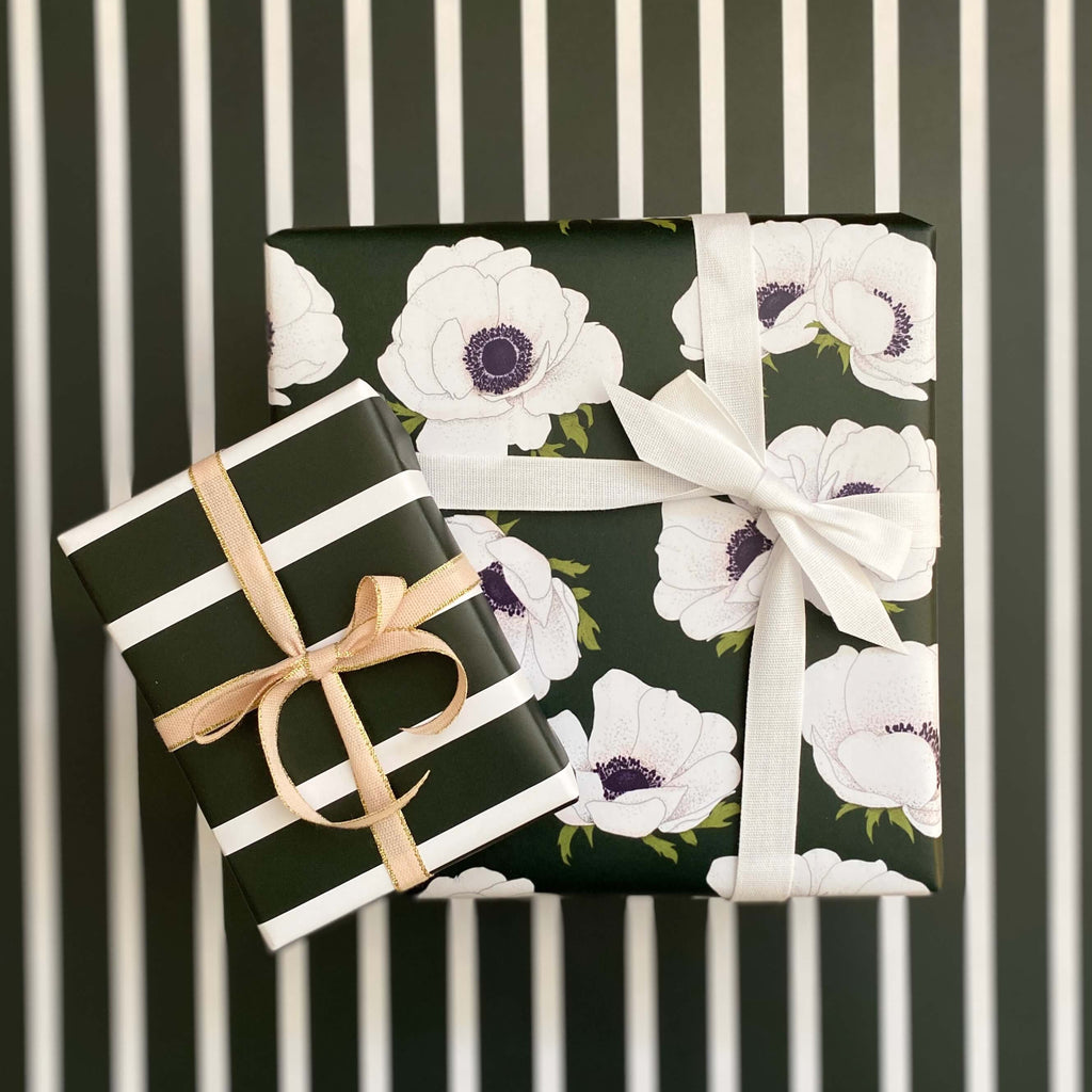 White Anemone Wrapping Paper